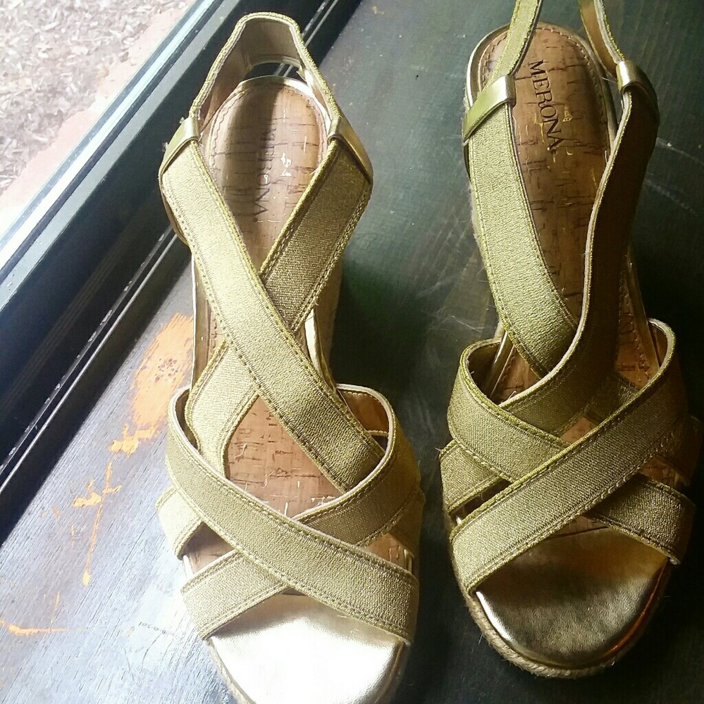 Sparkly Gold Merona Wedges